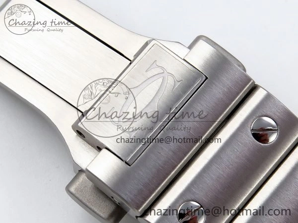 Popular Santos de Cartier 35mm BVF 1:1 Best Edition Blue Dial on SS SmartLinks Bracelet MIYOTA 6048
