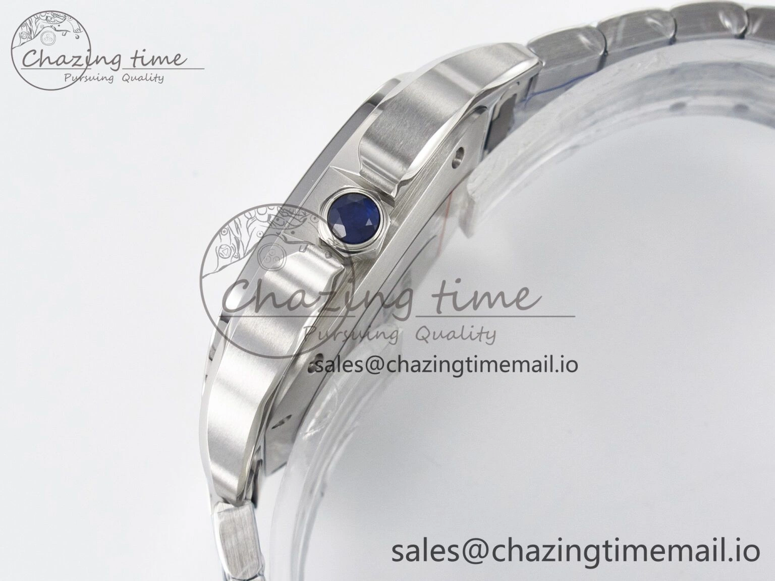 Santos de Cartier 35mm J12F 1:1 Best Edition White Dial on SS SmartLinks Bracelet MIYOTA Trendy 5845