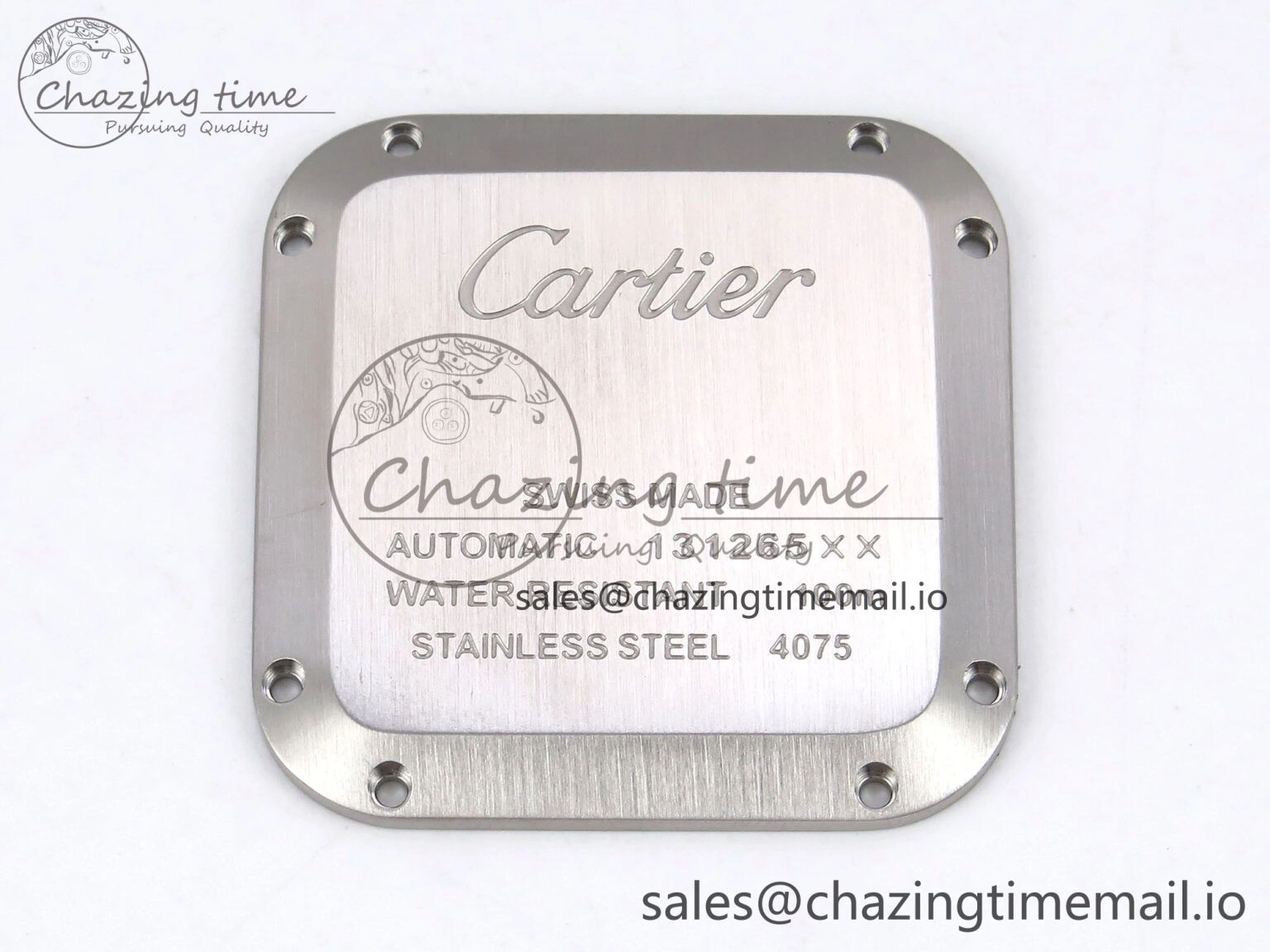 Santos de Cartier 35mm SS AF 1:1 Best Edition Green Dial on SS SmartLinks Bracelet MIYOTA Durable 5885