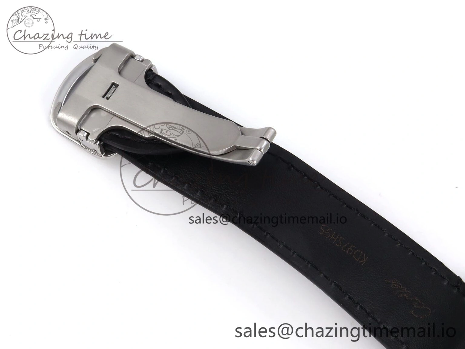 Santos de Cartier 35mm SS AF 1:1 Best Edition White Dial on Black Leather Strap MIYOTA Resilient 5877