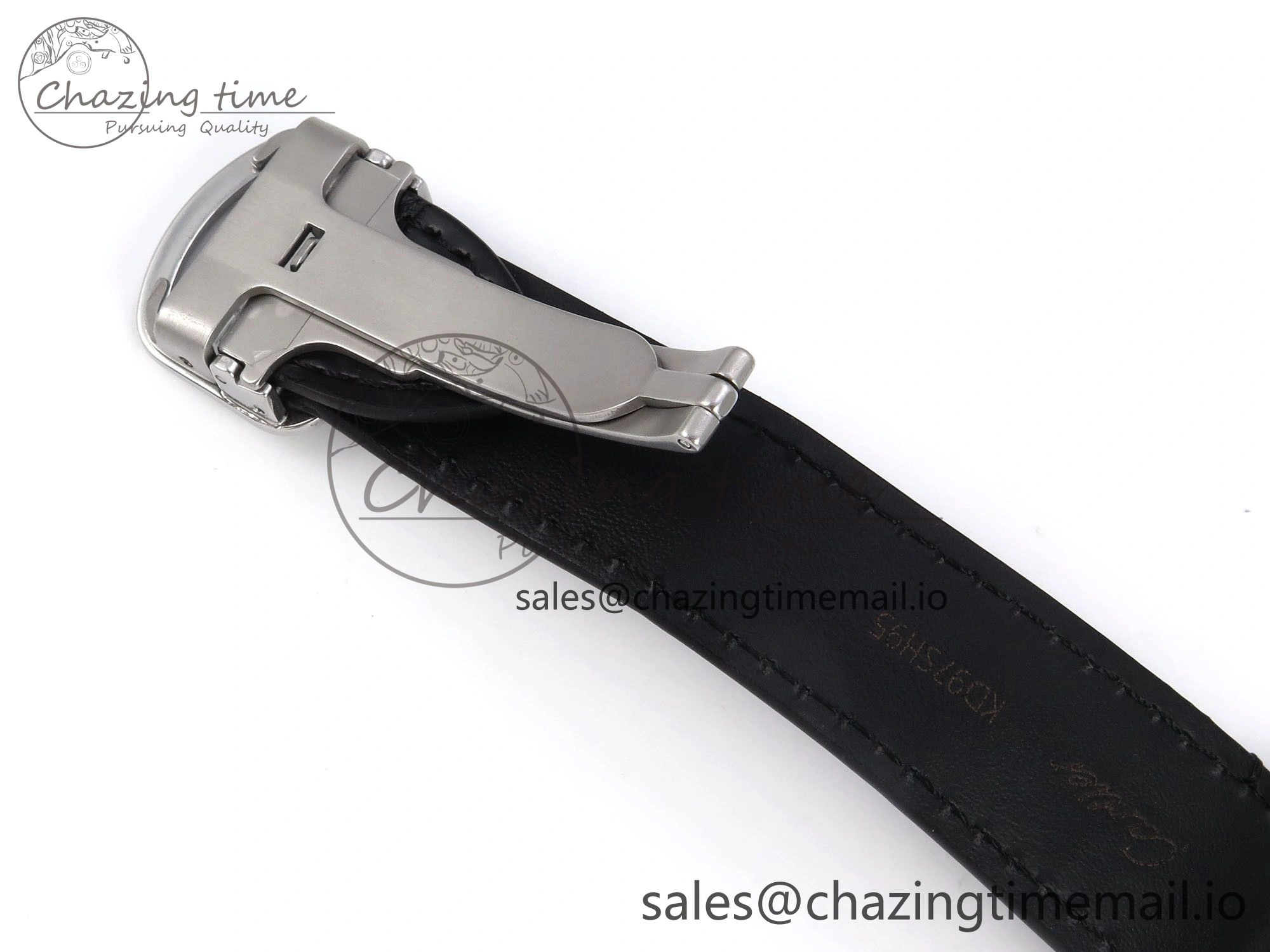 Santos de Cartier 35mm SS AF 1:1 Best Edition White Dial on Black Leather Strap MIYOTA Resilient 5877