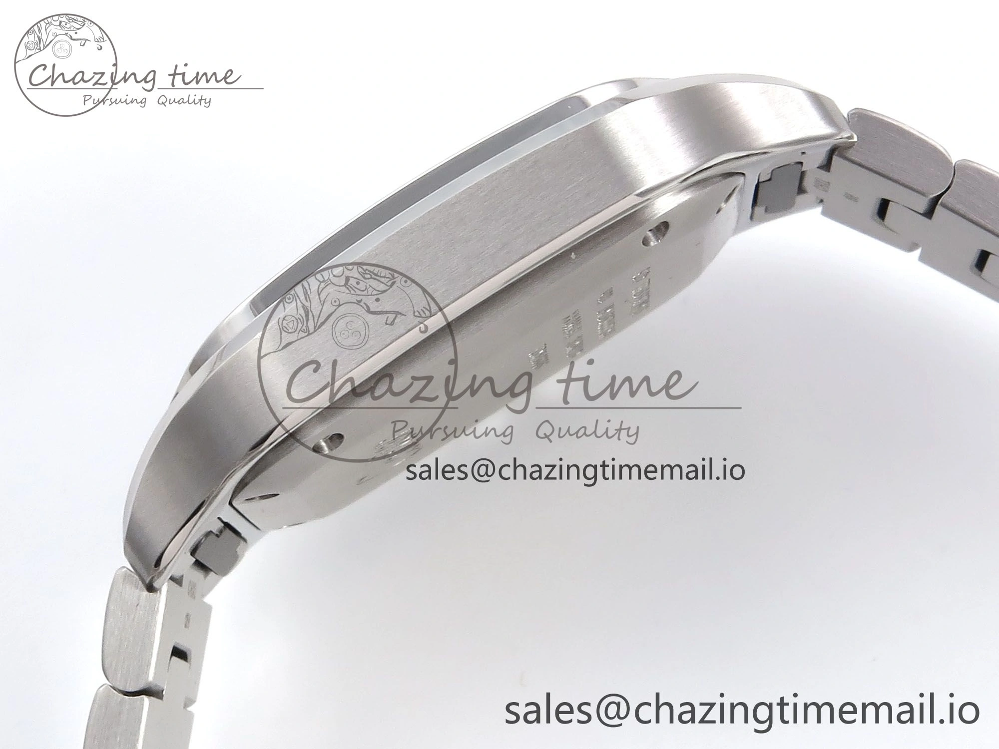 Santos de Cartier 35mm SS BVF 1:1 Best Edition Brown Dial on SS SmartLinks Bracelet MIYOTA 9015 V Vibrant 5856