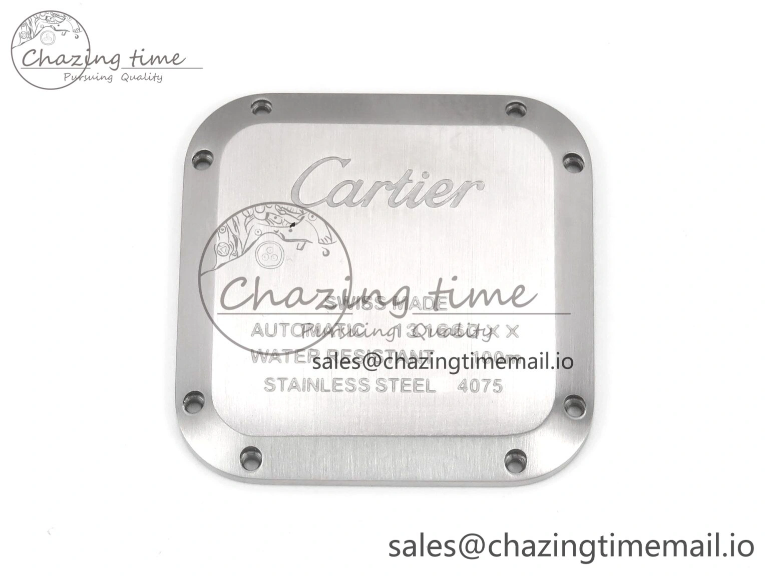 Santos de Cartier 35mm SS BVF 1:1 Best Edition Brown Dial on SS SmartLinks Bracelet MIYOTA 9015 V Vibrant 5856