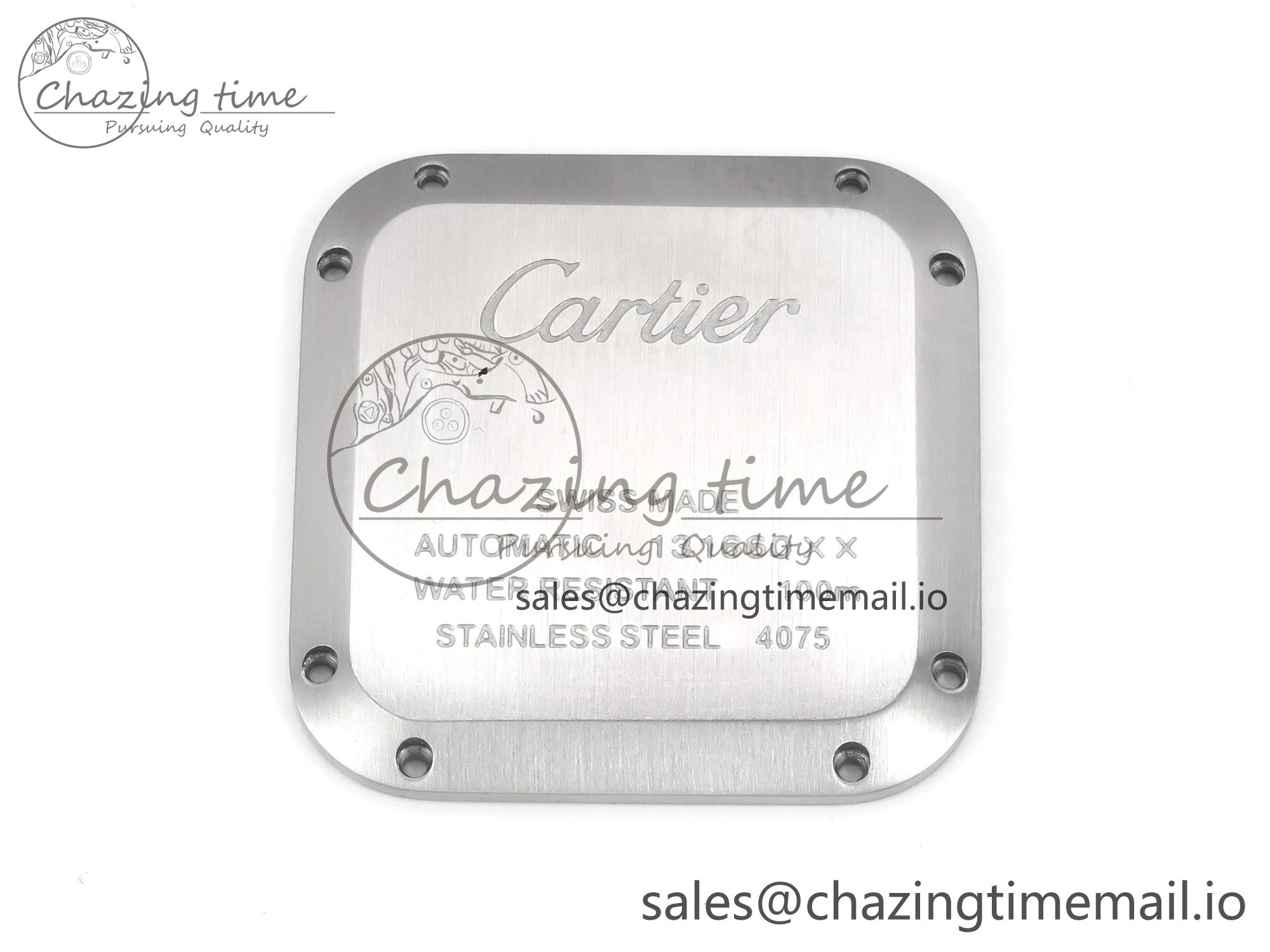 Santos de Cartier 35mm SS BVF 1:1 Best Edition Brown Dial on SS SmartLinks Bracelet MIYOTA 9015 V Vibrant 5856