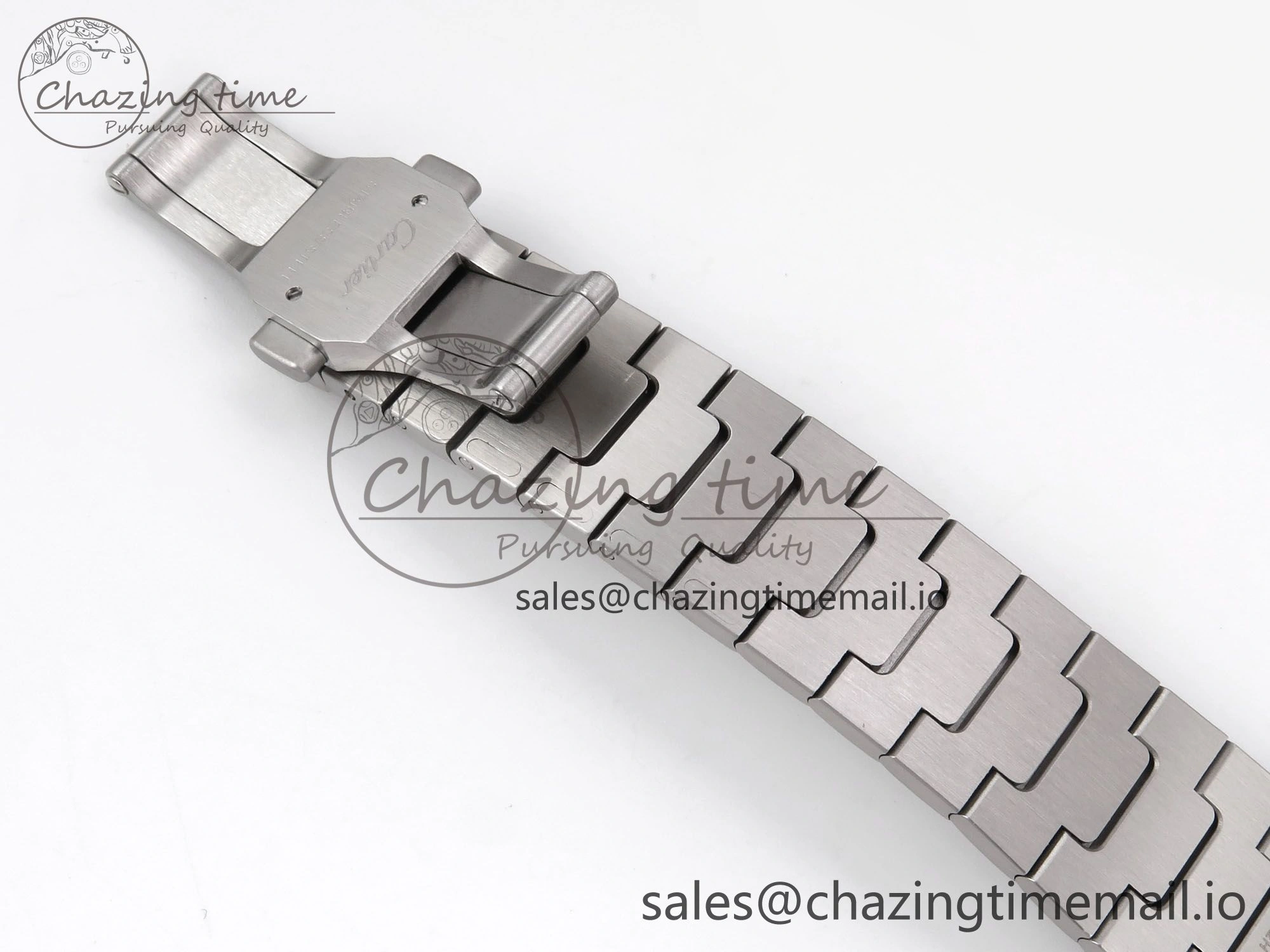 Santos de Cartier 35mm SS BVF 1:1 Best Edition Brown Dial on SS SmartLinks Bracelet MIYOTA 9015 V Vibrant 5856