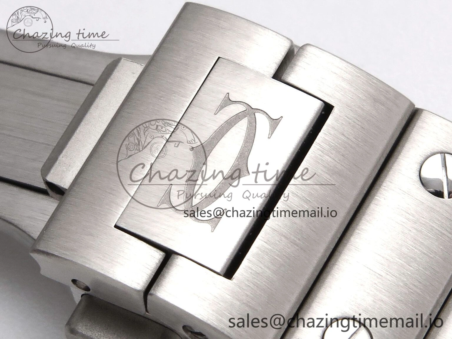 Santos de Cartier 35mm SS BVF 1:1 Best Edition Brown Dial on SS SmartLinks Bracelet MIYOTA 9015 V Vibrant 5856