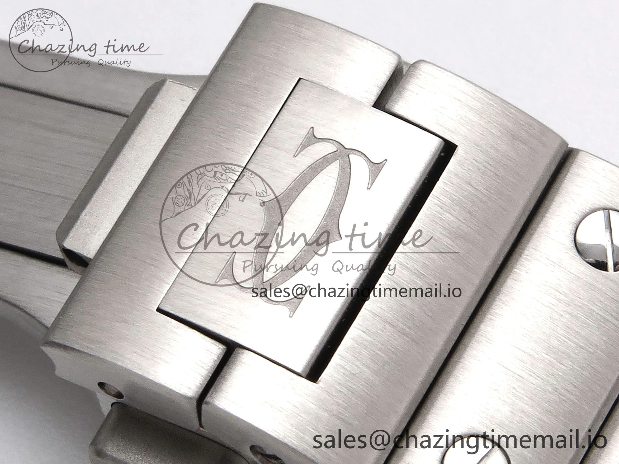 Santos de Cartier 35mm SS BVF 1:1 Best Edition Brown Dial on SS SmartLinks Bracelet MIYOTA 9015 V Vibrant 5856