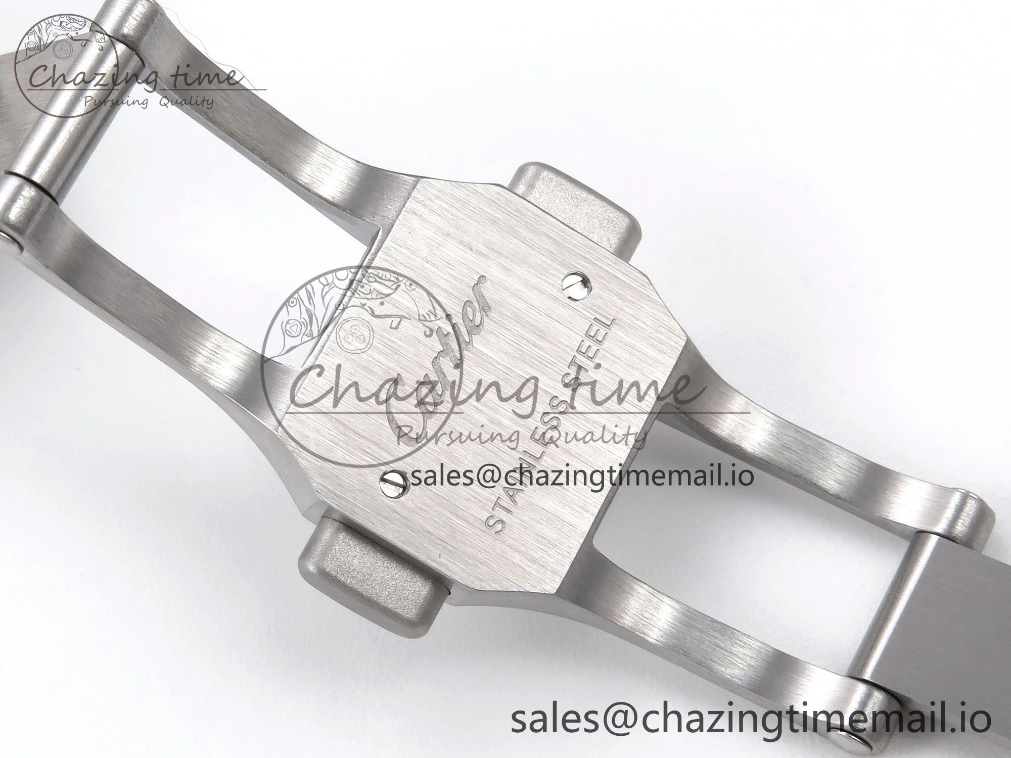 Santos de Cartier 35mm SS BVF 1:1 Best Edition Brown Dial on SS SmartLinks Bracelet MIYOTA 9015 V Vibrant 5856