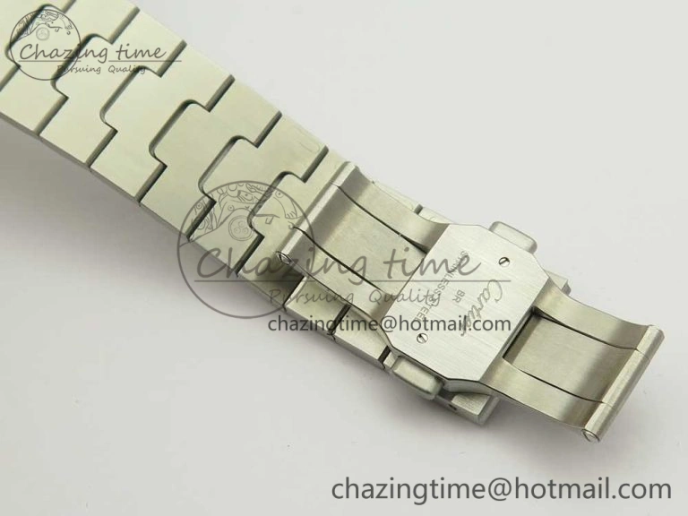 Classic Santos de Cartier 40mm 2018 BVF 1:1 Best Edition RG Bezel White Dial on SS SmartLinks Bracelet MIYOTA 6149