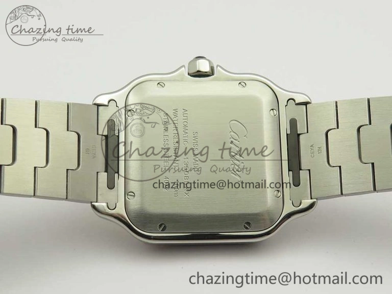 Classic Santos de Cartier 40mm 2018 BVF 1:1 Best Edition RG Bezel White Dial on SS SmartLinks Bracelet MIYOTA 6149