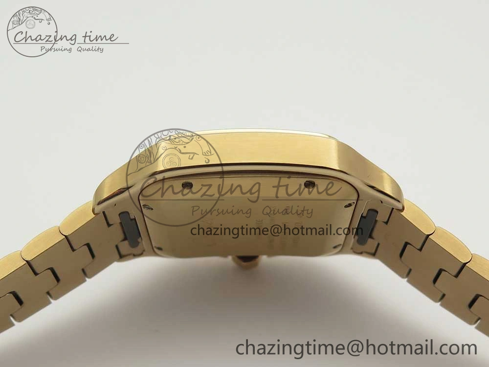 WrinkleFree Santos de Cartier 40mm 2018 BVF 1:1 Best Edition RG White Dial on RG SmartLinks Bracelet MIYOTA 6145