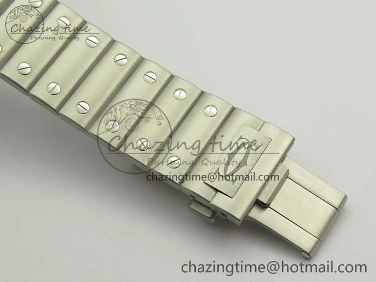 FashionForward Santos de Cartier 40mm 2018 BVF 1:1 Best Edition White Dial on SS SmartLinks Bracelet MIYOTA 6151