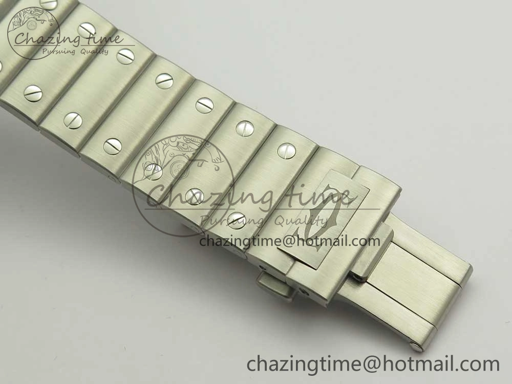 FashionForward Santos de Cartier 40mm 2018 BVF 1:1 Best Edition White Dial on SS SmartLinks Bracelet MIYOTA 6151