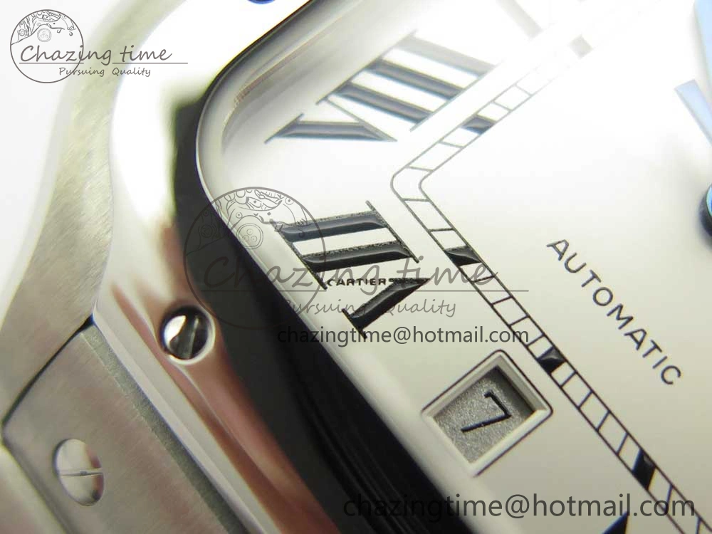 FashionForward Santos de Cartier 40mm 2018 BVF 1:1 Best Edition White Dial on SS SmartLinks Bracelet MIYOTA 6151