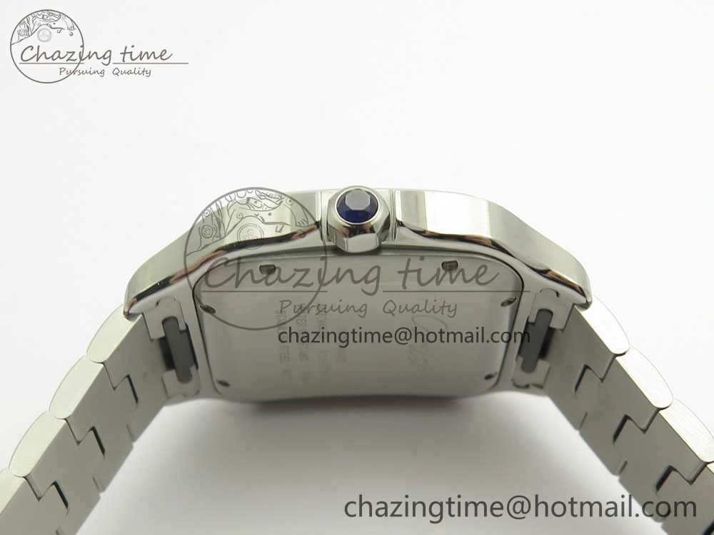FashionForward Santos de Cartier 40mm 2018 BVF 1:1 Best Edition White Dial on SS SmartLinks Bracelet MIYOTA 6151