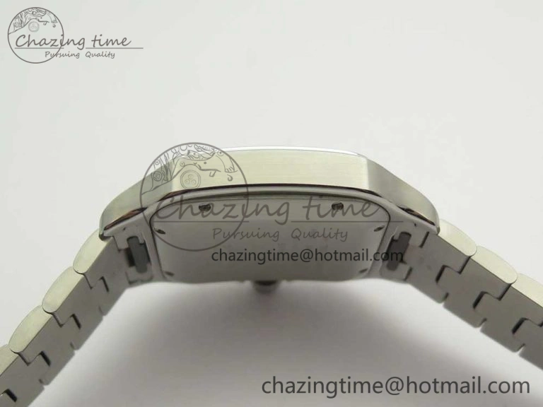 FashionForward Santos de Cartier 40mm 2018 BVF 1:1 Best Edition White Dial on SS SmartLinks Bracelet MIYOTA 6151
