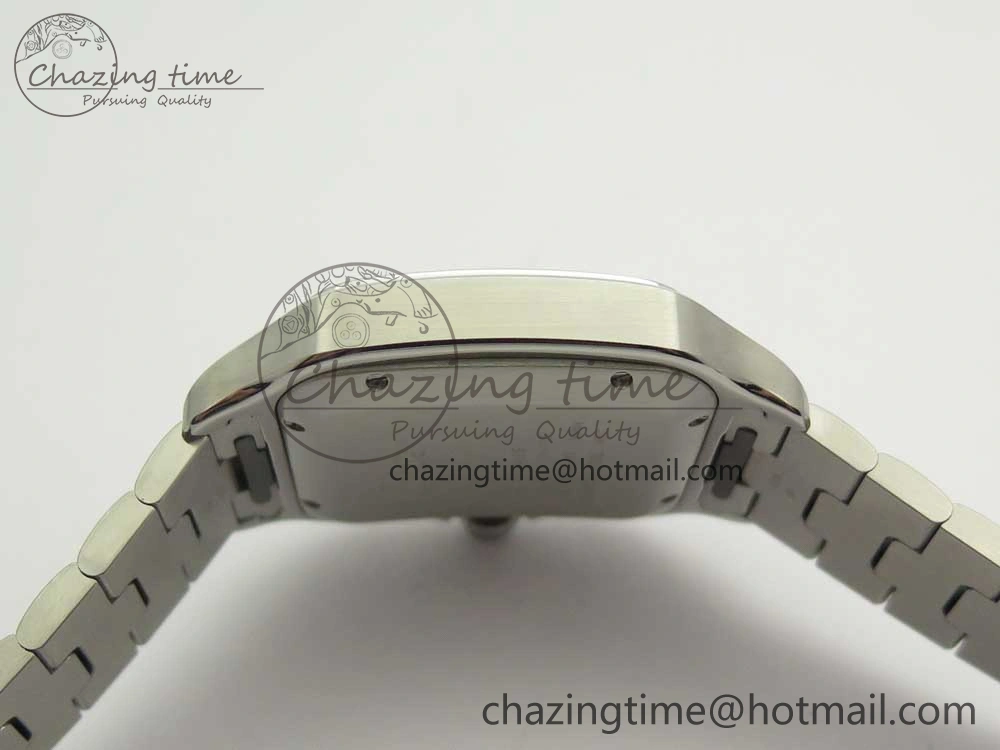 FashionForward Santos de Cartier 40mm 2018 BVF 1:1 Best Edition White Dial on SS SmartLinks Bracelet MIYOTA 6151