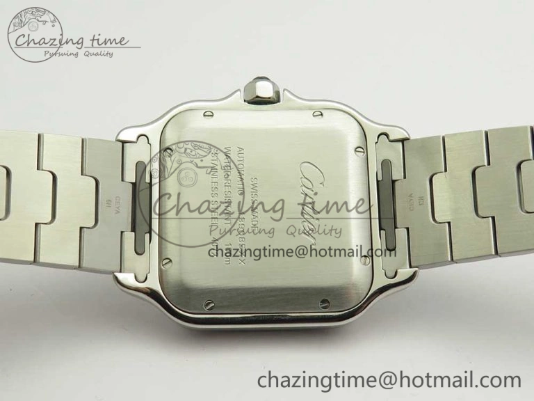 FashionForward Santos de Cartier 40mm 2018 BVF 1:1 Best Edition White Dial on SS SmartLinks Bracelet MIYOTA 6151