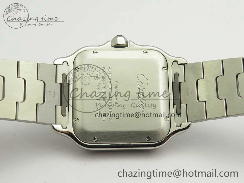 FashionForward Santos de Cartier 40mm 2018 BVF 1:1 Best Edition White Dial on SS SmartLinks Bracelet MIYOTA 6151