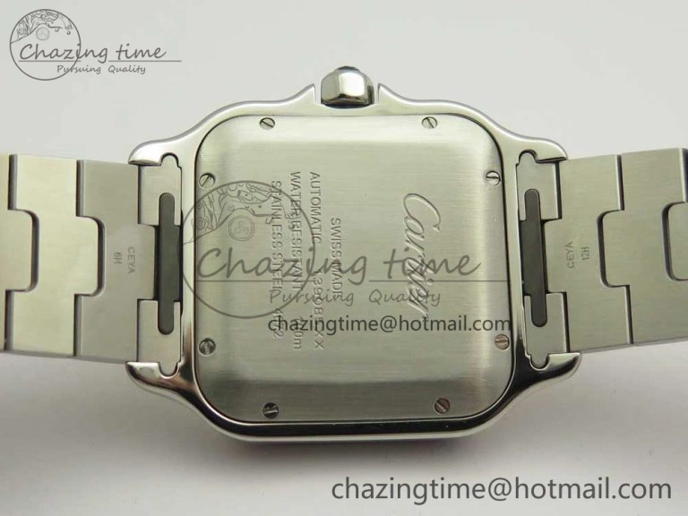 Premium Santos de Cartier 40mm 2018 BVF 1:1 Best Edition YG Bezel White Dial on SS SmartLinks Bracelet MIYOTA 6148
