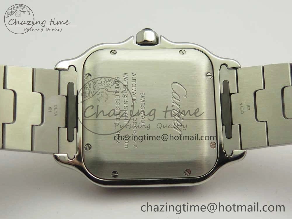 Premium Santos de Cartier 40mm 2018 BVF 1:1 Best Edition YG Bezel White Dial on SS SmartLinks Bracelet MIYOTA 6148