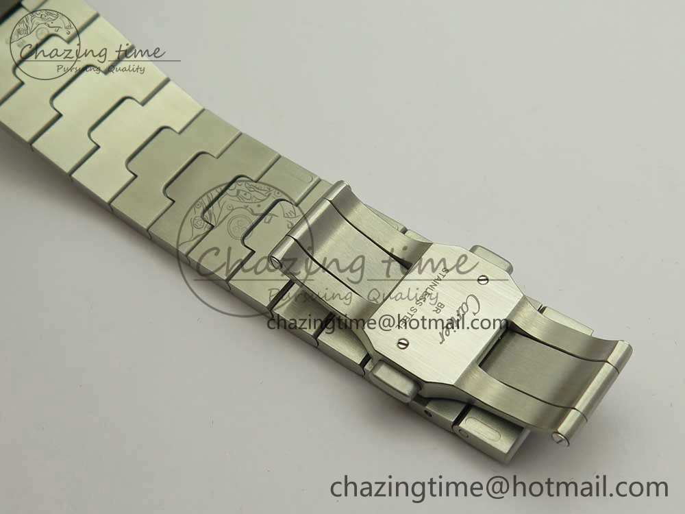 Premium Santos de Cartier 40mm 2018 BVF 1:1 Best Edition YG Bezel White Dial on SS SmartLinks Bracelet MIYOTA 6148