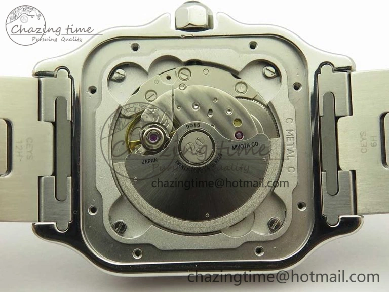 Santos de Cartier 40mm 2018 GF 1:1 Best Edition White Dial on SS SmartLinks Bracelet MIYOTA 9015 (Free Leather) Trendsetting 6164