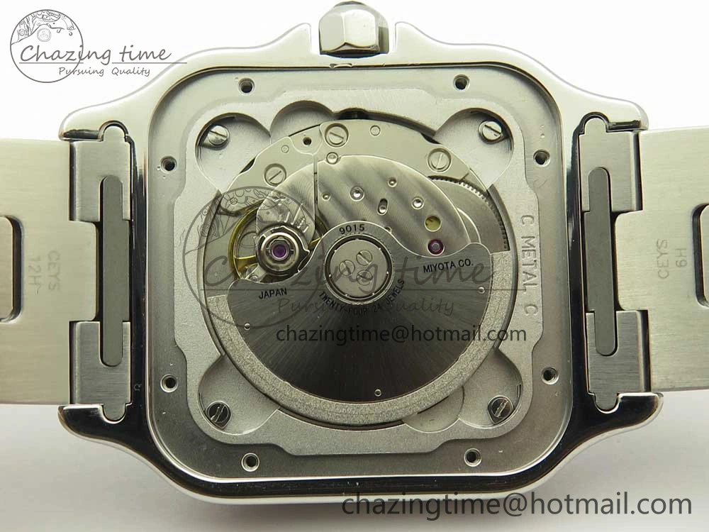 Santos de Cartier 40mm 2018 GF 1:1 Best Edition White Dial on SS SmartLinks Bracelet MIYOTA 9015 (Free Leather) Trendsetting 6164
