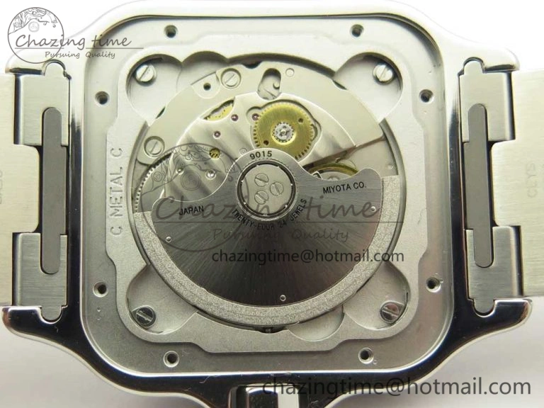 Santos de Cartier 40mm 2018 GF 1:1 Best Edition White Dial on SS SmartLinks Bracelet MIYOTA 9015 (Free Leather) Trendsetting 6164