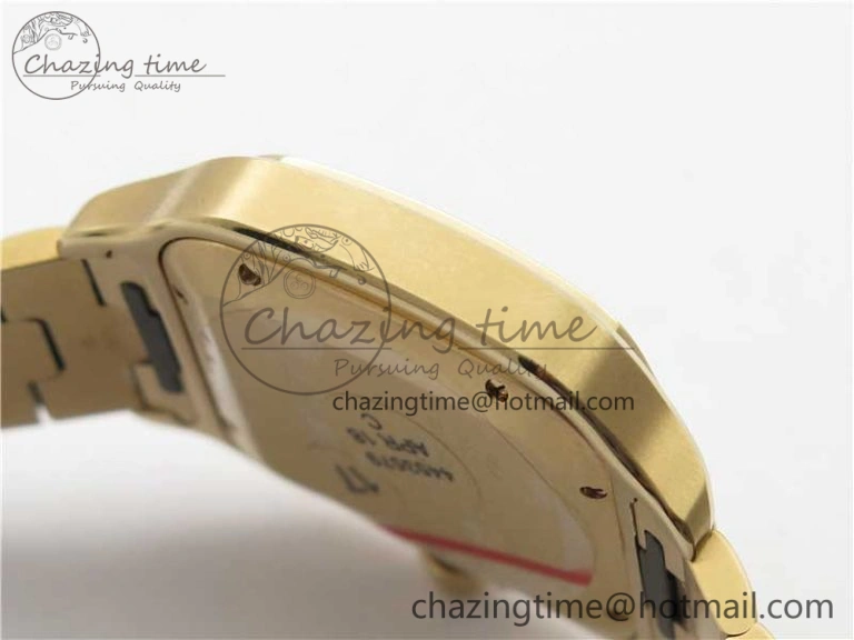 Santos de Cartier 40mm 2018 RG RXW 1:1 Best Edition White Dial on SmartLinks Bracelet MIYOTA Bright 6102