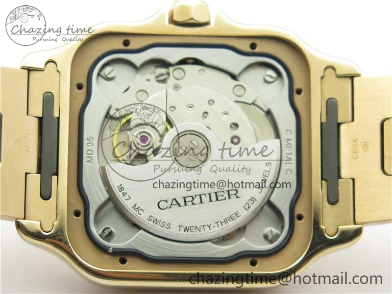 Santos de Cartier 40mm 2018 RG RXW 1:1 Best Edition White Dial on SmartLinks Bracelet MIYOTA Bright 6102