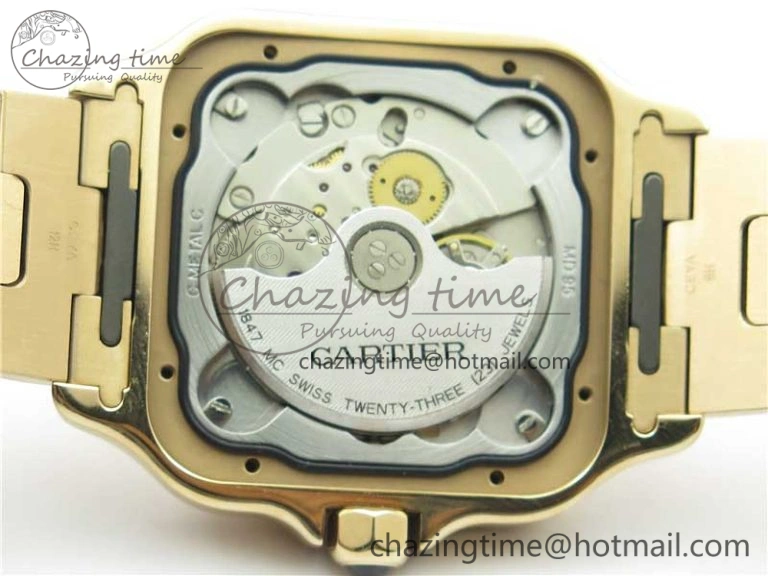 Santos de Cartier 40mm 2018 RG RXW 1:1 Best Edition White Dial on SmartLinks Bracelet MIYOTA Bright 6102