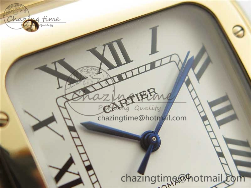 Santos de Cartier 40mm 2018 RG RXW 1:1 Best Edition White Dial on SmartLinks Bracelet MIYOTA Bright 6102