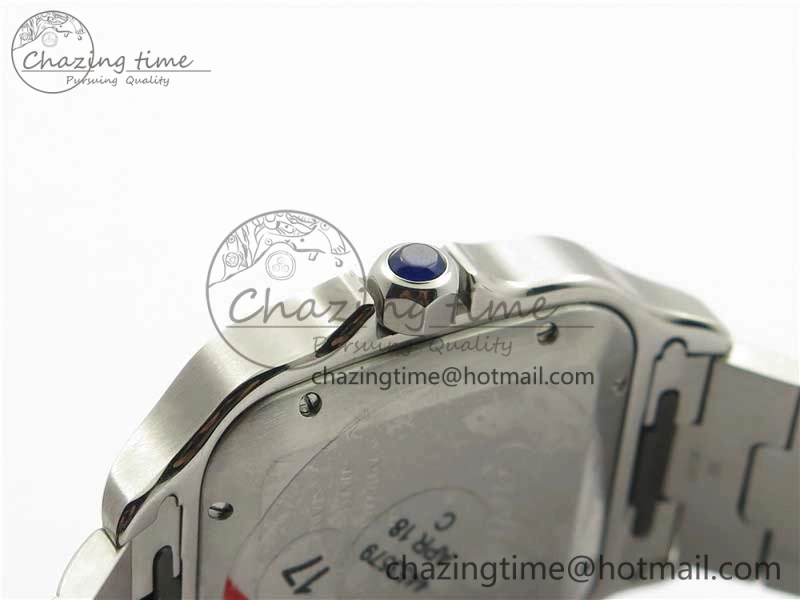 Unisex Santos de Cartier 40mm 2018 SS RG RXW 1:1 Best Edition White Dial on SS RG SmartLinks Bracelet MIYOTA 6105