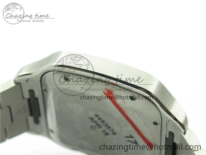 Unisex Santos de Cartier 40mm 2018 SS RG RXW 1:1 Best Edition White Dial on SS RG SmartLinks Bracelet MIYOTA 6105