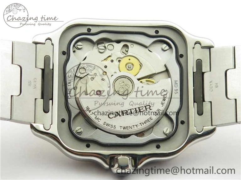 Unisex Santos de Cartier 40mm 2018 SS RG RXW 1:1 Best Edition White Dial on SS RG SmartLinks Bracelet MIYOTA 6105