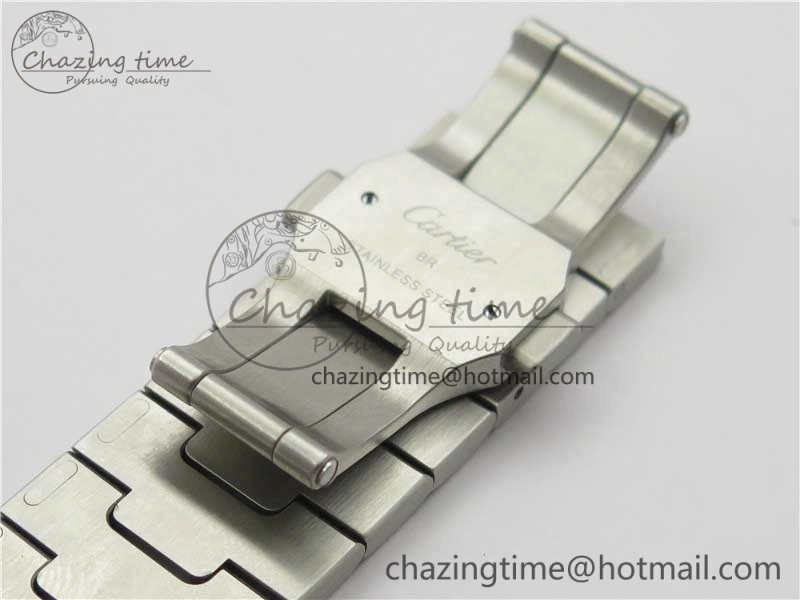 Unisex Santos de Cartier 40mm 2018 SS RG RXW 1:1 Best Edition White Dial on SS RG SmartLinks Bracelet MIYOTA 6105