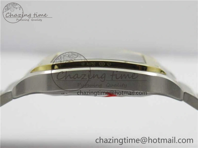 MultiPurpose Santos de Cartier 40mm 2018 SS YG RXW 1:1 Best Edition White Dial on SS YG SmartLinks Bracelet MIYOTA 6103
