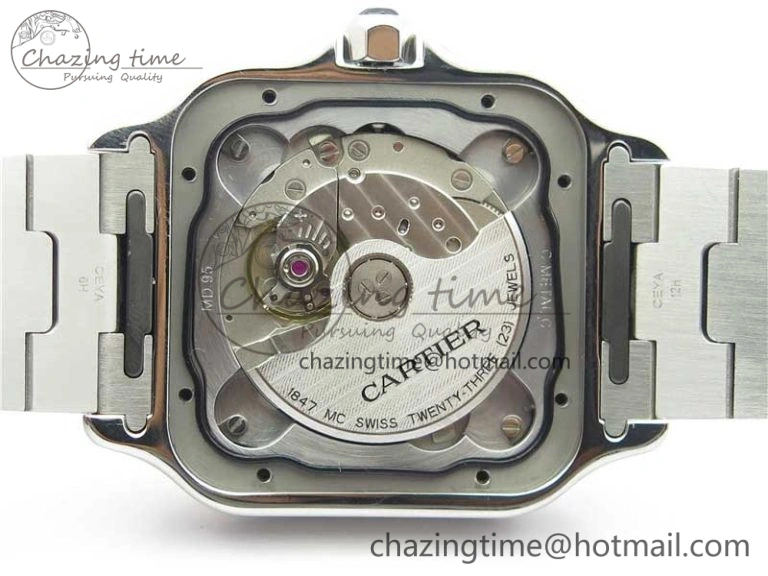 MultiPurpose Santos de Cartier 40mm 2018 SS YG RXW 1:1 Best Edition White Dial on SS YG SmartLinks Bracelet MIYOTA 6103