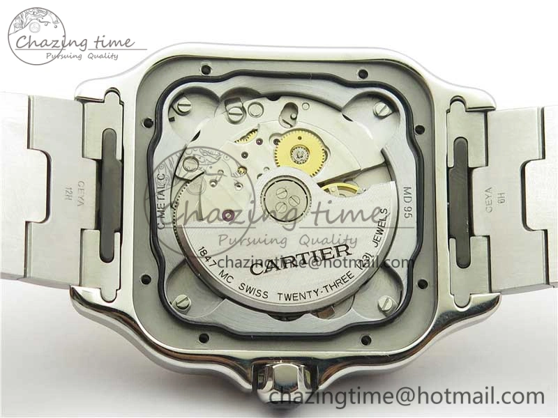 MultiPurpose Santos de Cartier 40mm 2018 SS YG RXW 1:1 Best Edition White Dial on SS YG SmartLinks Bracelet MIYOTA 6103