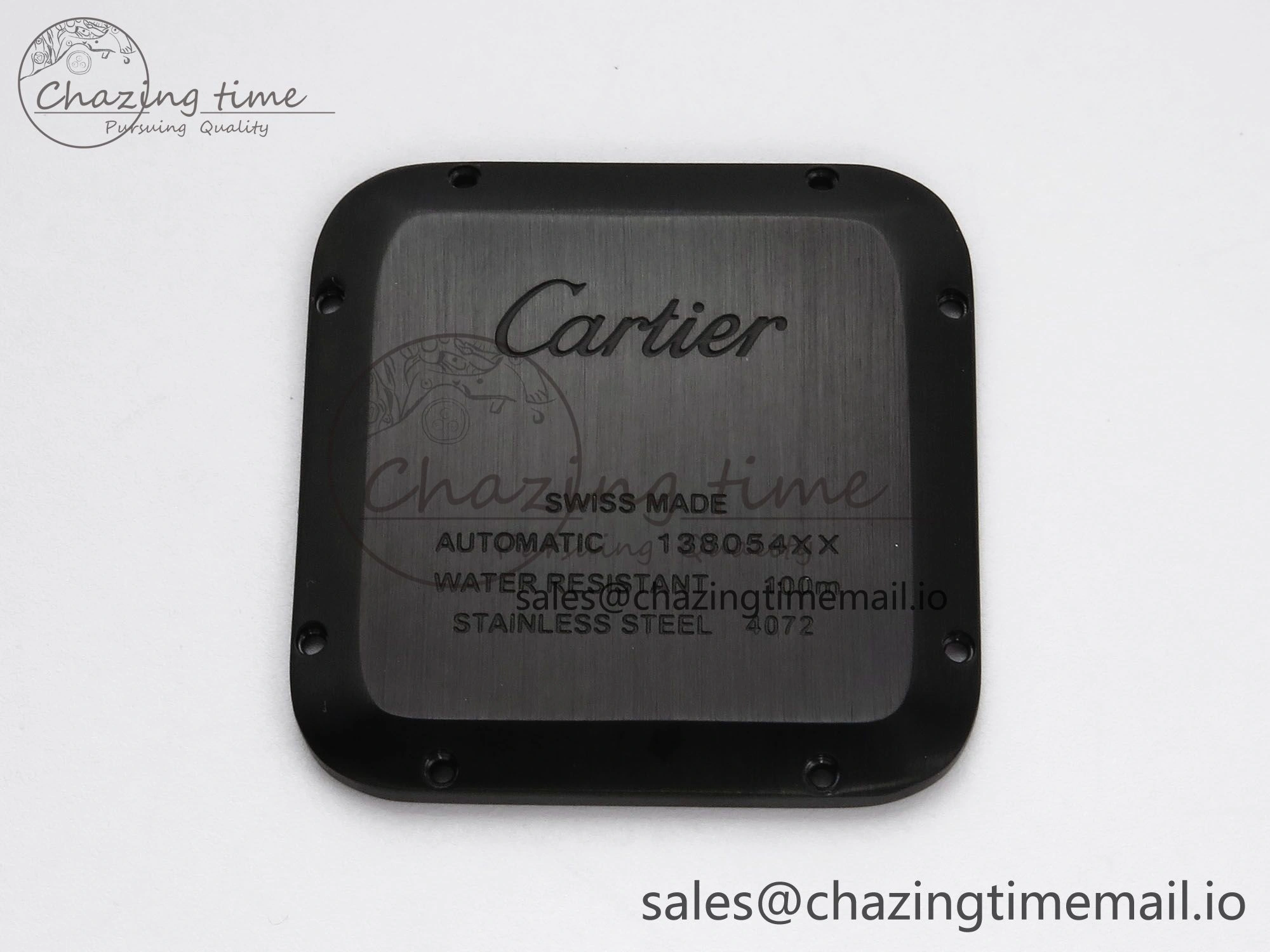 Bright Santos de Cartier 40mm BVF 1:1 Best Edition Black Dial on Black Rubber Strap MIYOTA 5866