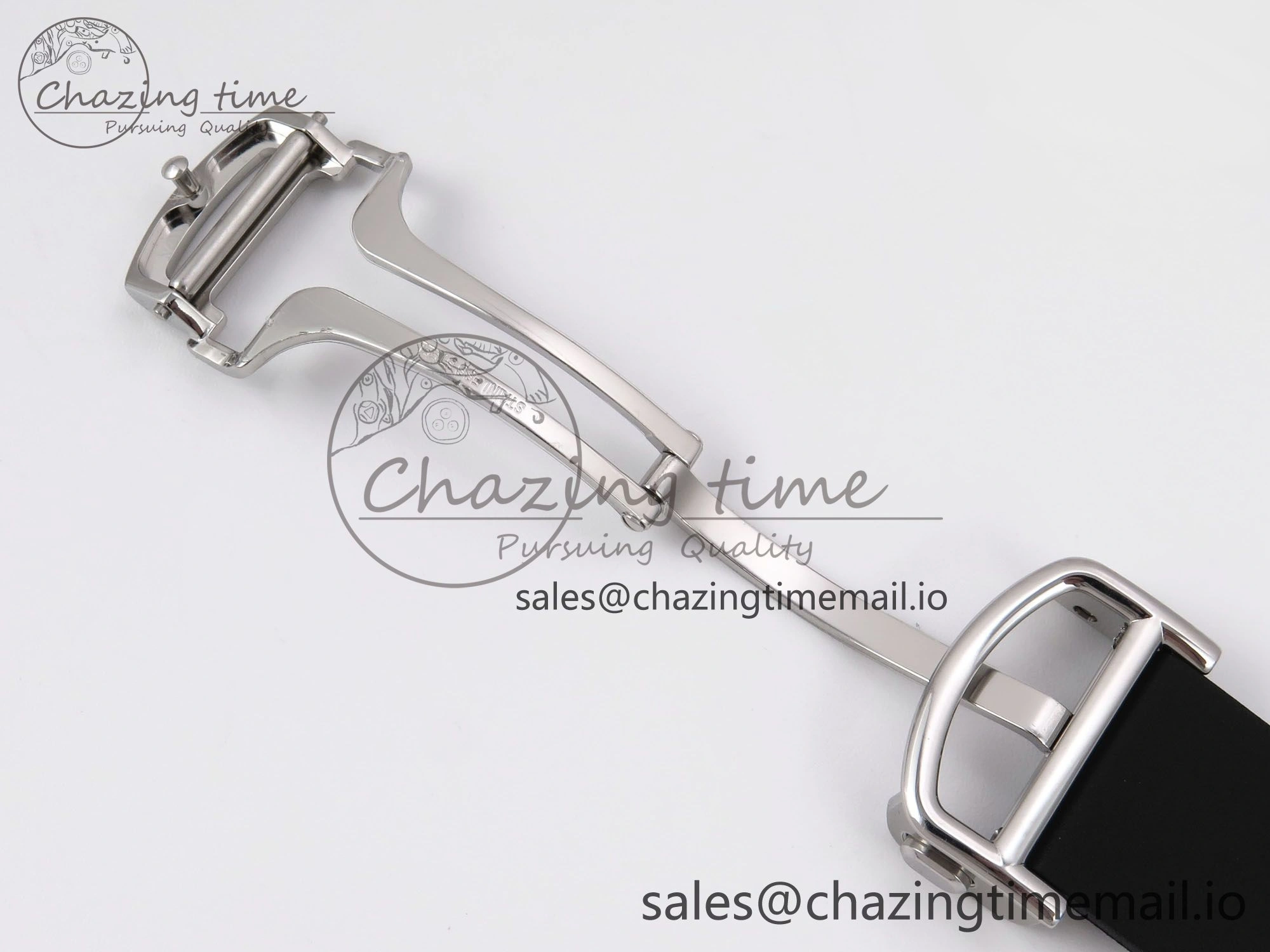 Bright Santos de Cartier 40mm BVF 1:1 Best Edition Black Dial on Black Rubber Strap MIYOTA 5866