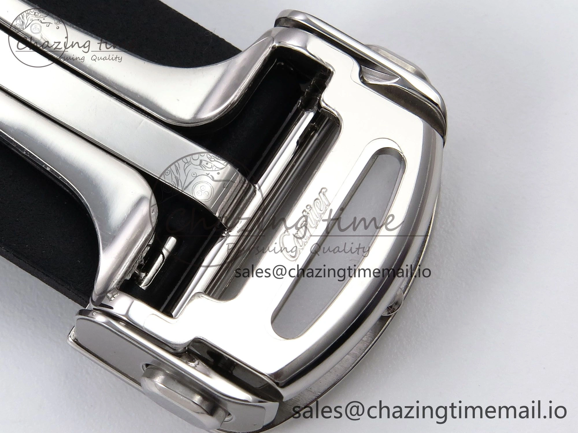 Bright Santos de Cartier 40mm BVF 1:1 Best Edition Black Dial on Black Rubber Strap MIYOTA 5866