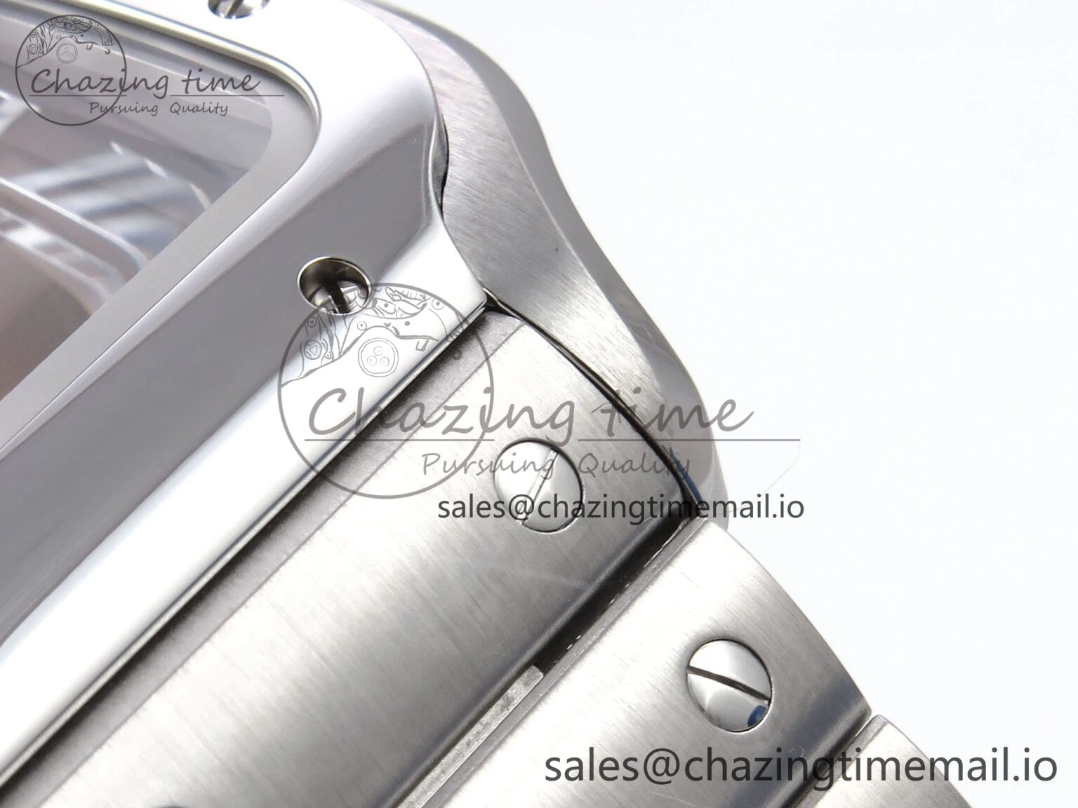 HighQuality Santos de Cartier 40mm BVF 1:1 Best Edition Brown Dial on SS SmartLinks Bracelet MIYOTA 5869