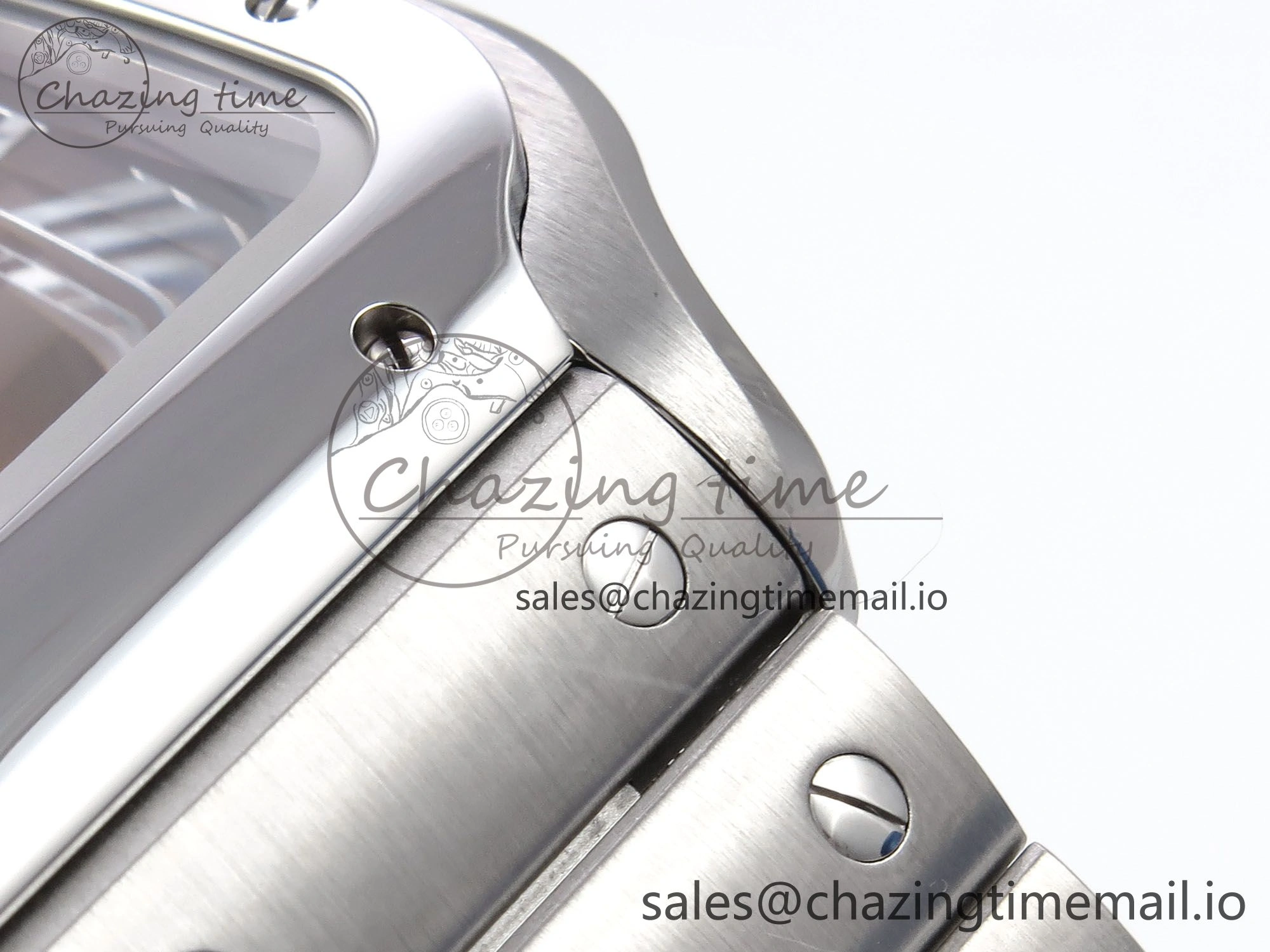 HighQuality Santos de Cartier 40mm BVF 1:1 Best Edition Brown Dial on SS SmartLinks Bracelet MIYOTA 5869