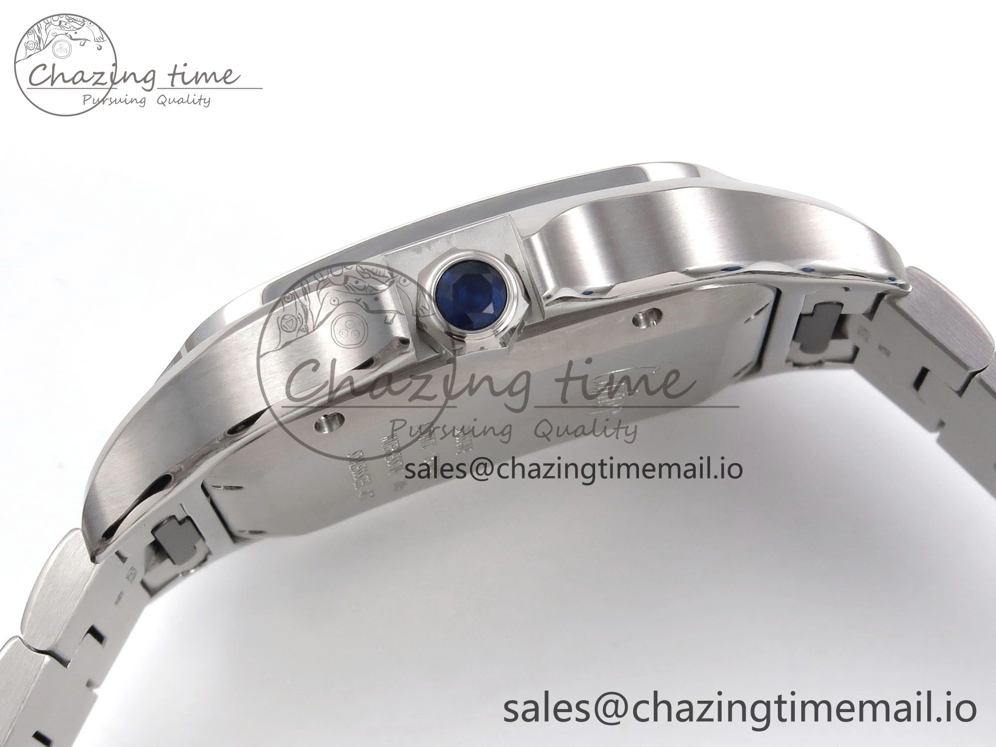 HighQuality Santos de Cartier 40mm BVF 1:1 Best Edition Brown Dial on SS SmartLinks Bracelet MIYOTA 5869
