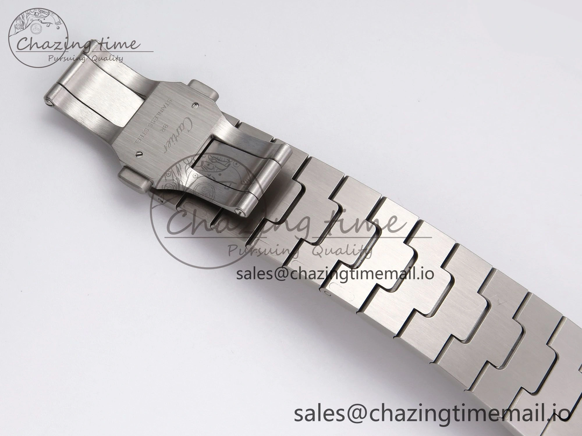HighQuality Santos de Cartier 40mm BVF 1:1 Best Edition Brown Dial on SS SmartLinks Bracelet MIYOTA 5869
