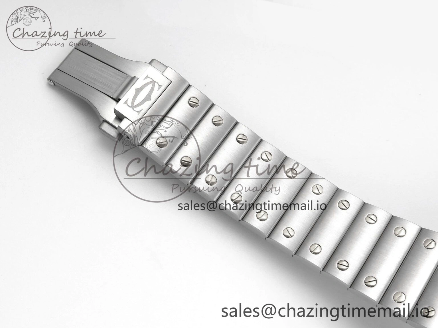 HighQuality Santos de Cartier 40mm BVF 1:1 Best Edition Brown Dial on SS SmartLinks Bracelet MIYOTA 5869