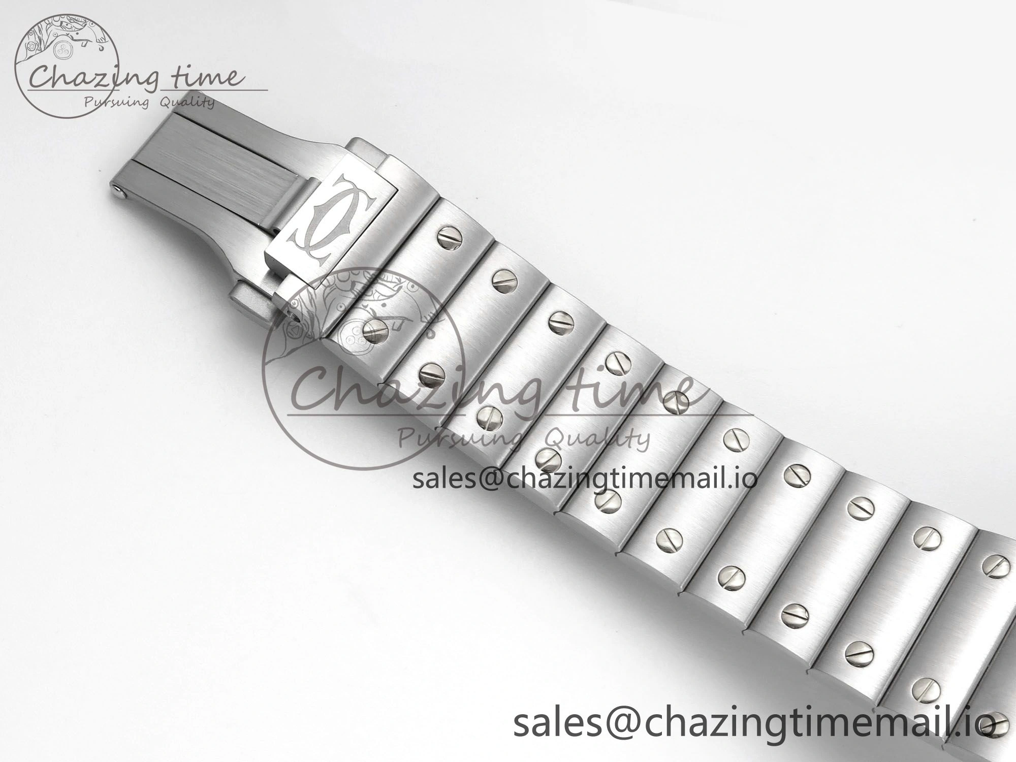 HighQuality Santos de Cartier 40mm BVF 1:1 Best Edition Brown Dial on SS SmartLinks Bracelet MIYOTA 5869