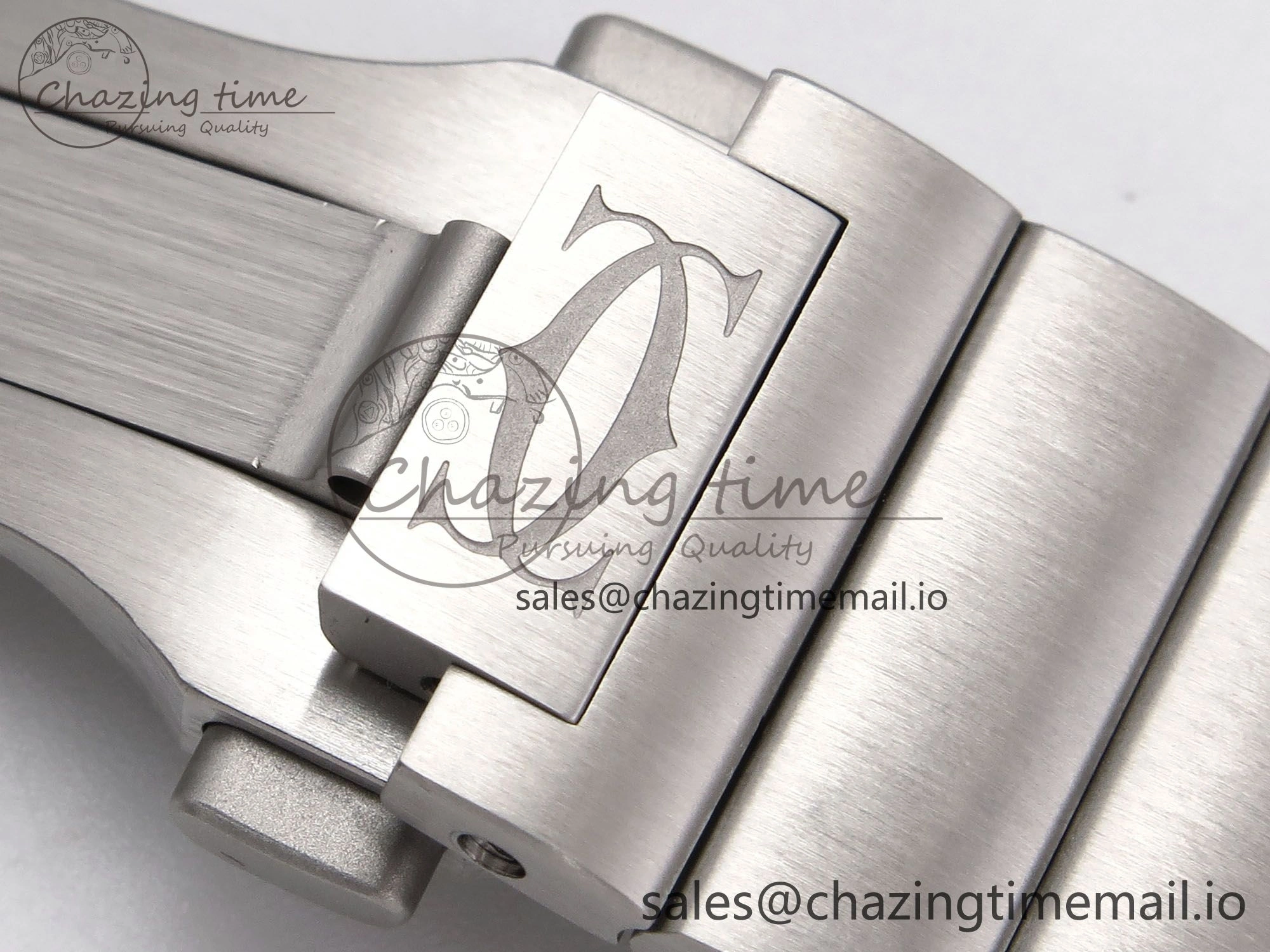 HighQuality Santos de Cartier 40mm BVF 1:1 Best Edition Brown Dial on SS SmartLinks Bracelet MIYOTA 5869